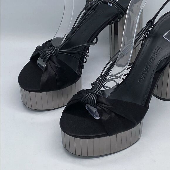 Ferragamo Sabina Mirror Platform High Heel Sandals size 8 - Picture 7 of 16